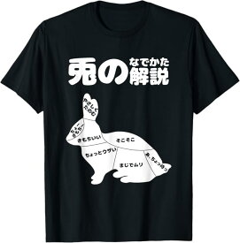 うさぎの撫で方解説 ウサギ好き うさぎ好き うさぎの飼い主 プレゼント おもしろ うさぎ 兎 Tシャツ