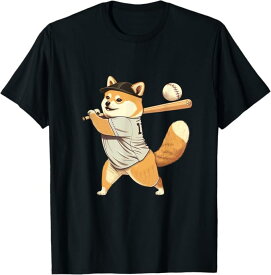柴犬 イヌ　面白いtシャツ 犬 野球 ベースボール メンズ おもしろ 面白い 服 おもしろグッズ 文字Tシャツ ネタ Tシャツ