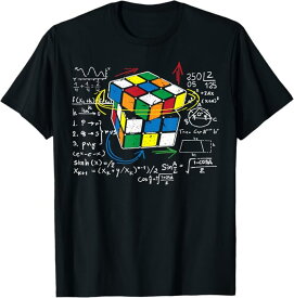 キューブマジック 数学方程式 | レトロ オタク ルービック Tシャツ ネタ おしゃれ スポーツ 柔らかい 丸首 通気性 Tシャツ