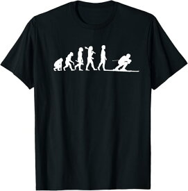 面白いスキー-スキーヤーの進化 Tシャツ