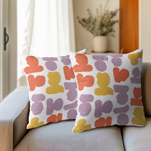 PAKAZA �N�b�V�����J�o�[ 45×45cm ���_�� �A�[�g �q�� �C���e���A �w���� �M�t�g ��`���̃J���t���ȕ� �X�e�B�b�N�̗����� �t���[�c�ƕ��� �k�� 2���Z�b�g