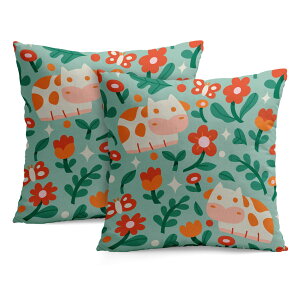 PAKAZA �N�b�V�����J�o�[ 30×30cm 40×40cm 45×45cm 50×50cm 55×55cm 60×60cm �J���t���ȋ��Ɖ� �I�����W���_�̋� ��`�����̉Ԃ̃C���X�g �q������ �����D�� ���� �����b�N�X2���Z�b�g