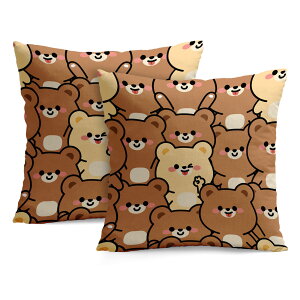 �N�b�V�����J�o�[ 2���Z�b�g 30×30cm 40×40cm 45×45cm 50×50cm 55×55cm 60×60cm ���킢������ �K���ȕ\�� ��`�����̃N�}���� ���F�N�}�̃E�B���N �����D�� �|�b�v�ȃf�U�C�� �e���� ���邢�F���� �q