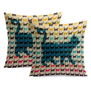 �N�b�V�����J�o�[ �F�Ƃ�ǂ�̔L �Ȑ� ���� �|�b�v�� �V�ѐS�̂��� 2���Z�b�g 30×30cm 40×40cm 45×45cm 50×50cm 55×55cm 60×60cm �G���K���g �L�D���~�j�}���X�g �V���v�� ���_���A�[�g PAKAZA