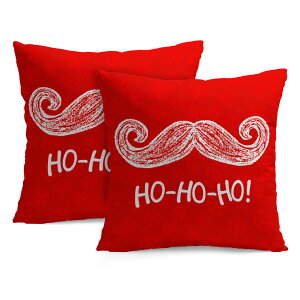�N�b�V�����J�o�[ ��`���Ђ� �T���^�N���[�X �N���X�}�X HO-HO-HO �T���^�̏΂��� �N���X�}�X�V�[�Y�� 2���Z�b�g 30×30cm 40×40cm 45×45cm 50×50cm 55×55cm 60×60cm ���邢�Ԃ� �����[�N���X�}�X �y����
