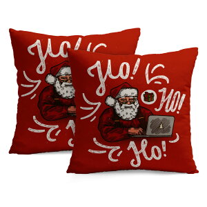 �N�b�V�����J�o�[ �ʔ����T���^�N���[�X �N���X�}�X ���b�v�g�b�v �v���[���g �u���[ Ho! Ho! Ho! �N���X�}�X�V�[�Y�� 2���Z�b�g 30×30cm 40×40cm 45×45cm 50×50cm 55×55cm 60×60cm �菑���� �����[�N���X