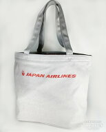 【メール便対応】JALオリジナル JAL トートバッグ ファスナー付 ライトグレー 日本航空 [BJB7077]JALUX