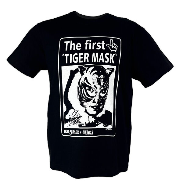【メール便対応】 初代タイガーマスク ｘ Count2.9 コラボTシャツ(ブラック) カウント2.9 新日本プロレス NJPW