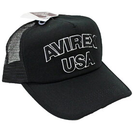 AVIREX アビレックス USA ロゴ刺繍り 無地 メッシュキャップ ユニセックス 男女兼用 帽子 メンズファッションメンズ 小物 トップイズム