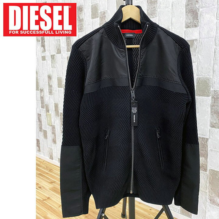 楽天市場】送料無料 DIESEL ディーゼル ハイネック フルジップ ニット 