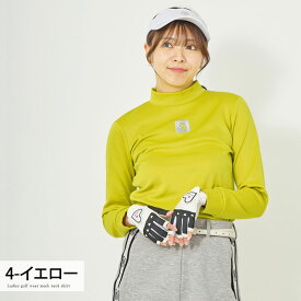 送料無料 ゴルフウェア レディース モックネック gs GOLF ポロシャツ ハイネック 長袖 ストレッチ トップス シルバーロゴ 無地 おしゃれ かわいい 韓国系 春夏 ゆうパケ