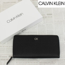 送料無料 Calvin Klein カルバンクライン RFiD CK ワンポイントロゴ　ラウンドファスナー レザー ロングウォレット 長財布 財布 BOX付き ギフト プレゼント メンズ ブランド トップイズム