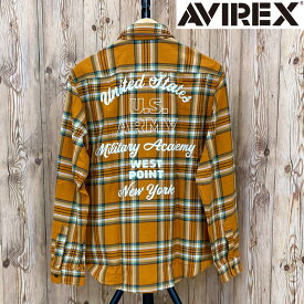 送料無料 AVIREX アヴィレックス CHECK EMBROIDERED SHIRT チェックシャツ エンブロイデリー シャツ コットン 刺繍 長袖シャツ トップス 長袖トップス メンズ ブランド トップイズム