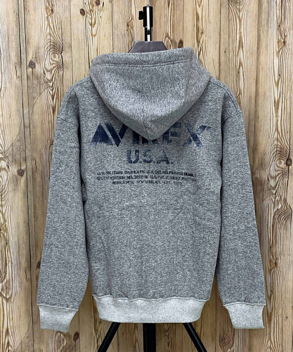 楽天市場】送料無料 AVIREX アヴィレックス VTG. ZIP SWEAT PARKA 