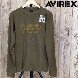 送料無料 AVIREX アヴィレックス ワッフルロングTシャツ SB F-10 長袖 トップス ロンT クルーネック メンズ ブランド トップイズム ゆうパケ