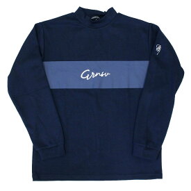 送料無料 ゴルフウェア メンズ モックネックシャツ GIORNO SEVEN ジョルノセブン ハイネック トップス ポロシャツ ストレッチ 長袖 無地 筆記体ロゴ おしゃれ 春夏 秋冬 トップイズム ゆうパケ