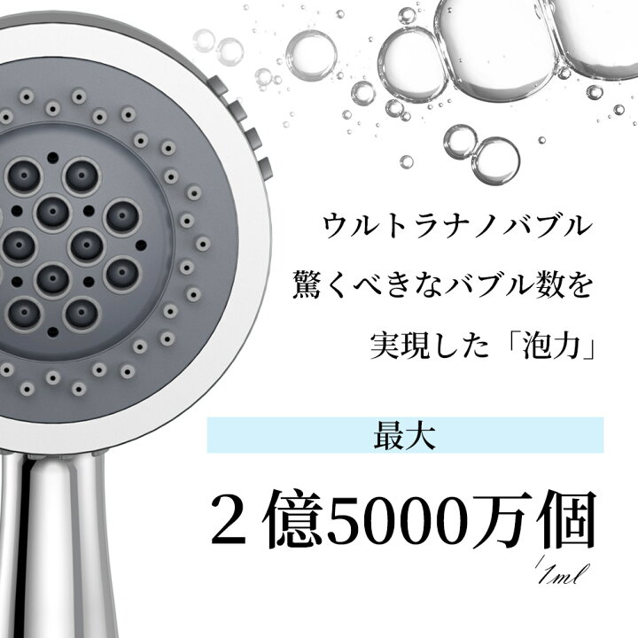 88％以上節約 C-75 シャワーヘッド マイクロナノバブル 0.001mm ウルトラファインバブル ドイツからの設計 強力増圧 マッサージブラシ機能  ２重散水板 3段階モード