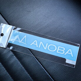 アノバ ANOBA ロゴカッティングステッカー ホワイト AN026