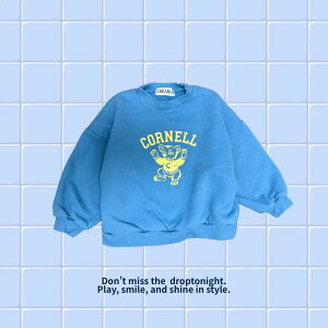 CORNELL bear TOPPING �q���� �L�b�Y�t�@�b�V���� �I�V�����q���� �g���[�i�[ sweat �e�f�B�x�A �� White �� Blue