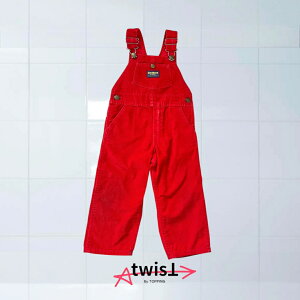 OSHKOSH overall�@4T TOPPING twisT �Ò� ���B���e�[�W �A�����J USA �q���� �I�V�����q���� �L�b�Y �L�b�Y�t�@�b�V���� kids �� ���b�h red �I�[�o�[�I�[�� �W�����p�[�X�J�[�g �W�����X�J