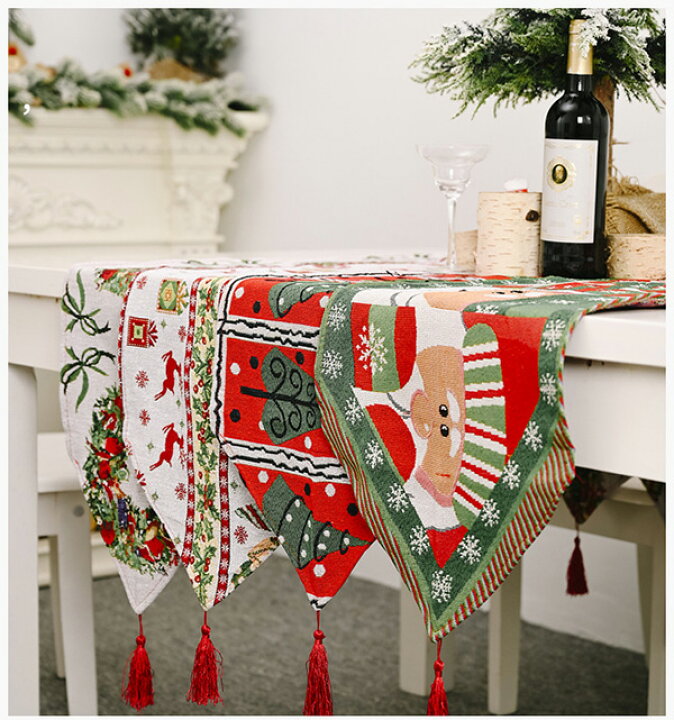 最上の品質な ランチョンマット テーブルランナー 椅子カバー クリスマス 可愛い おしゃれ 布 北欧 セットアップ テーブルマット 食卓  スノーマンサンタ クリスマスツリー