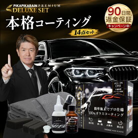 ピカピカレイン プレミアムデラックス 車 ガラスコーティング剤 コーティング剤 ガラスコート ボディコーティング 超撥水 滑水 艶 硬化型 自分 簡単 新車 中古車 洗車 カーコーティング 日本製 3年耐久 [TOP-PREMIUM]