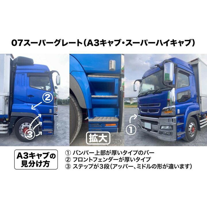 楽天市場】BW 07スーパーグレート H22.4 - 用 メッキステップカバー 