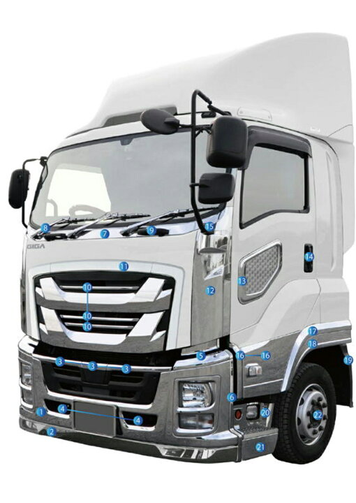楽天市場】BW グリルモールセット ファイブスターギガ H27.11〜 用 