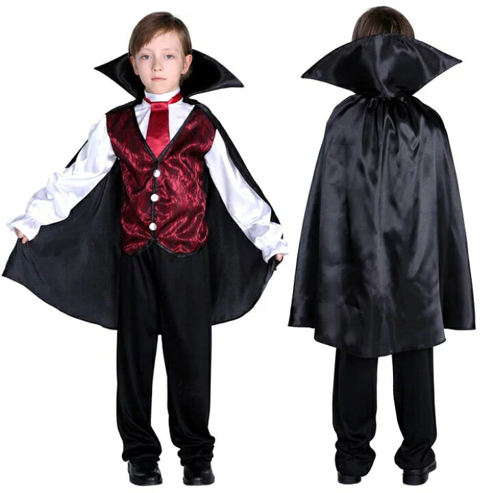 楽天市場 新品 ハロウィン 衣装 子供 男の子 ドラキュラ ヴァンパイア コウモリ コスプレ 吸血鬼 ハロウィン コスチューム 悪魔 ハロウィン衣装 仮装 コスプレ トップスタイル