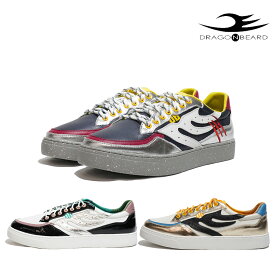 ドラゴンベアード スニーカー DRAGON BEARD DB-1000 SAI WHITE/BLACK WHITE/GOLD NAVY/SILVER メンズ ローカット レザー ストリート コート系スニーカー 24FW 靴