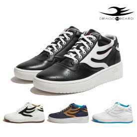 ドラゴンベアード スニーカー DRAGON BEARD DB-1205-ICON WHT/D.BRN WHT/BLU BLK/WHT DENIM/BRN メンズ 靴 ローカット レザー カジュアル 25SS