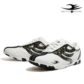 ドラゴンベアード スニーカー メンズ ホワイト/ブラック DRAGON BEARD DB 850 SY WHITE/BLACK 靴 和柄 人気 定番 25FW