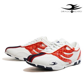 ドラゴンベアード スニーカー メンズ ホワイト/レッド DRAGON BEARD DB 850 SY WHITE/RED 靴 和柄 人気 定番 25FW