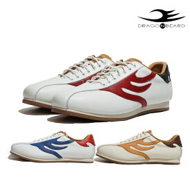 ドラゴンベアード スニーカー DRAGON BEARD DB CLASSIC 91D WHT/NVY WHITE/BENI CRM/BRN ローカット シューズ メンズ 細身 ロングノーズ 本革 レザー ラバーソール カジュアル クラシック 靴