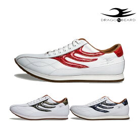 ドラゴンベアード スニーカー DRAGON BEARD DB CLASSIC 93go WHITE/BLACK WHITE/NVY WHITE/RED 和柄 ローカット シューズ メンズ レザー レザースニーカー ロングノーズ ラバーソール クラシック 靴