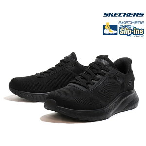 �X�P�b�`���[�Y �X���b�v�C���Y �����Y �X�j�[�J�[ �n���Y�t���[ SKECHERS 118312W BBK BOBS SQUAD CHAOS - SOLID STEP Slip-ins ���C�h 25FW