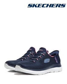 スケッチャーズ スリップインズ スニーカー スリッポン シューズ 靴 SKECHERS サミッツ 150123-BKTQ 150123-NVPK 150123-LAV レディース ブラック ネイビー ウォーキング カジュアル