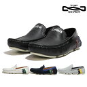 ドライビングシューズ 靴 スリッポン トップセブン レザースニーカー TOPSEVEN T7-S3001 D WHITE GRYsu BLACK NAVYsu ローカット シューズ メンズ レザー カジュアル 大人カジュアル シンプル 大人スニーカー