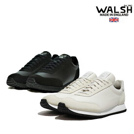 ウォルシュ スニーカー 靴 WALSH TORNADO 17 LEA TOR22419 OFF WHITE TOR22417 BLACK トルネード ローカット シューズ メンズ 白 ホワイト 黒 ブラック レザー スエード イギリス製 英国製 超軽量 父の日