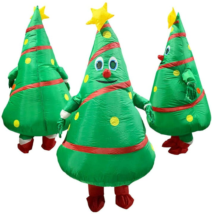 楽天市場 エアコス コスプレ クリスマスツリー 150 190cm もみの木 おもしろコスプレ 面白グッズ ジョークグッズ ものまね 空気充填 インフレータブル コスチューム 大人用 男女兼用 クリスマスプレゼント ギフト イベント おもしろ 衣装 着ぐるみ コスチューム Topvalue