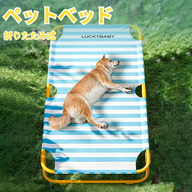【SS後：5%OFFクーポン】【最大60KGまで】ペットベッド 犬用 ドッグコット 折りたたみ コット 犬用ベッド 犬 猫 室内 屋外 工事不要 小型犬 中型犬 大型犬 猫用ベッド 夏用ベッド 脚つき ペットハンモックドッグベッド キャンプベッド キャンプ用 お出かけ ひんやり