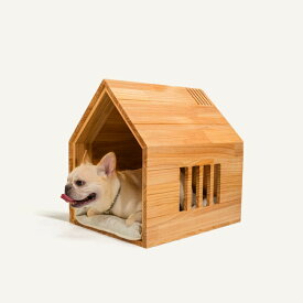 【木製ペットハウス】小型犬用 室内ドッグハウス 猫用ベッド オールシーズン対応 天然木製 省スペース設計 抜群の通気性 ティーカッププードル/チワワ対応 組み立て簡単 消臭加工付き