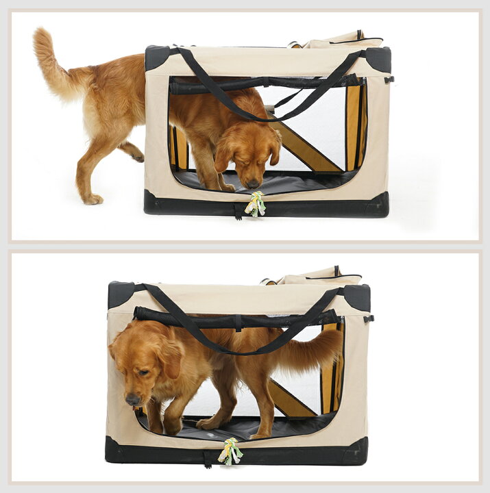 お取り寄せ ペットキャリーペット用ソフトクレート Xs S M L Xl 折りたたみ式 中型犬 大型犬 ペット ソフトクレート 犬用 ペットケージ 猫用 ポータブルケージ ペットハウス 犬 猫 持ち手付き 屋内屋外 旅行外泊 防災 Qdtek Vn