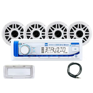 DUAL マリンデジタルメディア&Bluetooth搭載レシーバー/4スピーカー/スプラッシュガード付き MXCPW134S