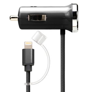 X}z ANZT[ Lightning RlN^ ԍڗp[d ^tP[u^Cv 2A ubN for iPad iPhone PGA iCharger × Premium Style X}[gtHEoCANZT[ PG-LUD21A01BK