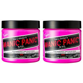 【2個セット】マニックパニック コットンキャンディーピンク 118ml ヘアカラークリーム MC11004MANIC PANIC Cotton Candy Pink マニパニ HAIR COLOR 毛染め 髪染め カラーリング サロン専売品 美容師 愛用【送料無料】