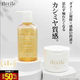 先着50個40％OFF 高評価★4.62【美容師が開発】【ダメージ補修に特化】PPTで補修＆洗浄 Iletile PPT シャンプー 400ml トリートメント 280g スムース＆モイスト ダメージ補修 ノンシリコン くせ毛 ヘアケア【満足できなければ返品OK】