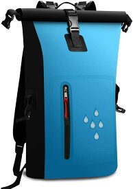 防水リュック バッグ リュックサック 大容量 25L 防水ケース付き アウトドア サイクリング アウトドア 旅行 通学 男女兼用バッグ (ブルー)