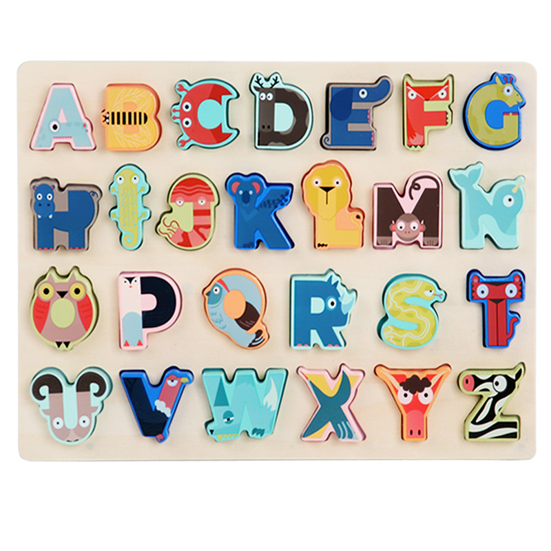 モンテッソーリ 木製パズル 知育玩具 教育おもちゃ ABC アルファベット