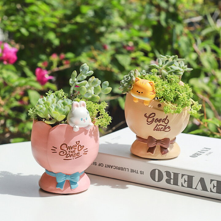 楽天市場】植木鉢 かわいい 鉢 ガーデニング置物 フラワーポット 多肉 